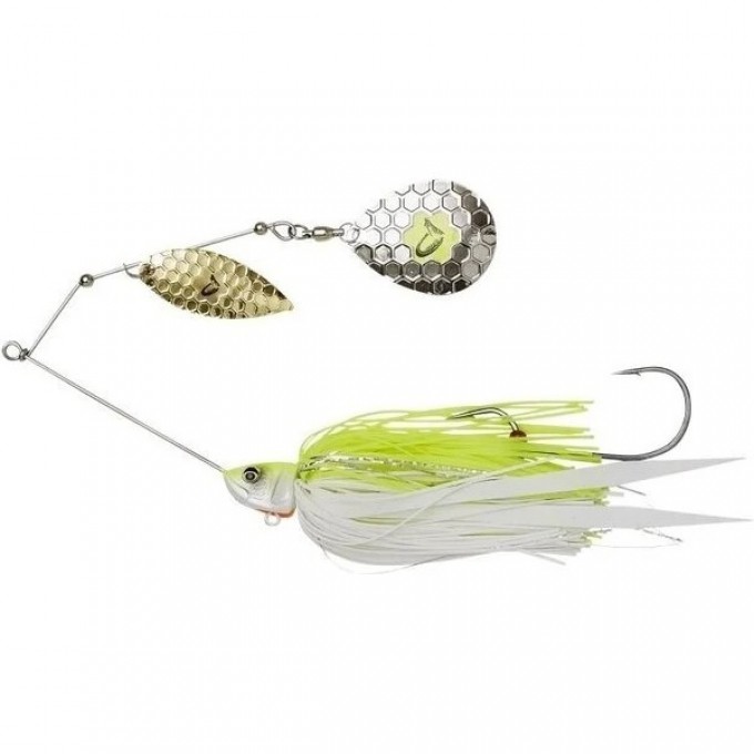 Блесна SAVAGE GEAR Da'Bush Spinnerbait 14см 21г Sinking Yellow White Silver 72604 Блесна SAVAGE GEAR Da'Bush Spinnerbait 14см 21г Sinking Yellow White Silver 72604
