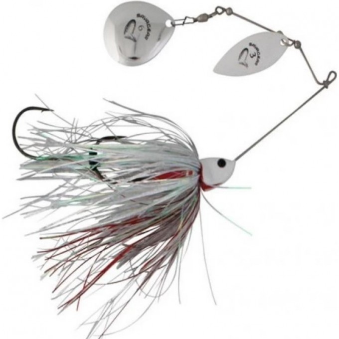 Блесна SAVAGE GEAR Da'Bush Spinnerbait 21см 55г Sinking White Silver 72621 Блесна SAVAGE GEAR Da'Bush Spinnerbait 21см 55г Sinking White Silver 72621