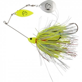 Блесна SAVAGE GEAR Da'Bush Spinnerbait 42g #4 Yellow Silver Holo Flame