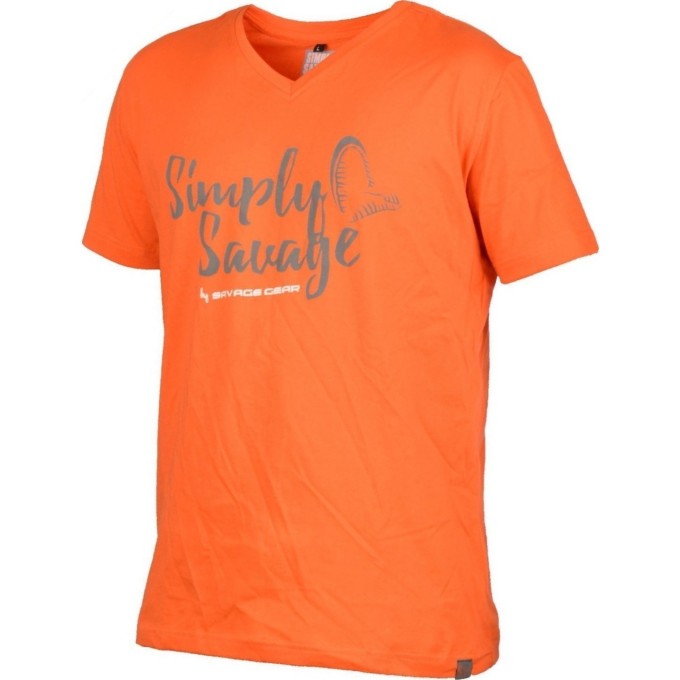 Футболка SAVAGE GEAR Simply Savage Orange M 57059 Футболка SAVAGE GEAR Simply Savage Orange M 57059