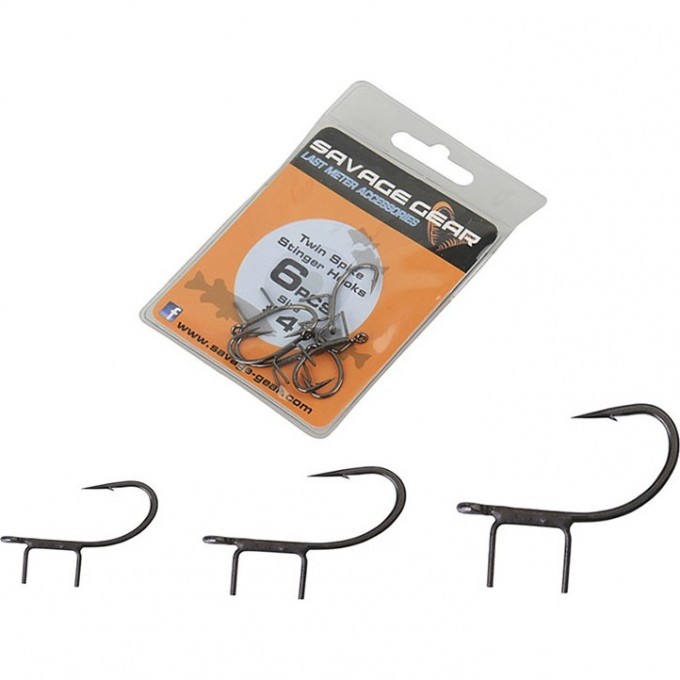 Крючки SAVAGE GEAR Twin Spike Stinger M 1 5pcs 48826 Крючки SAVAGE GEAR Twin Spike Stinger M 1 5pcs 48826