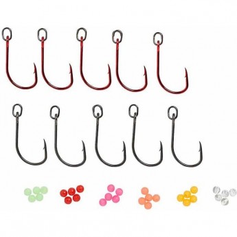Набор крючков SAVAGE GEAR S1 Single Hook 3/0 Red & DG Kit 10pcs