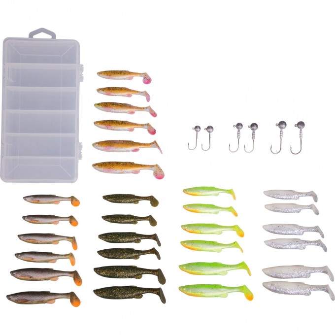 Набор приманок SAVAGE GEAR Fat Minnow T-Tail Kit 30+6pcs 50376 Набор приманок SAVAGE GEAR Fat Minnow T-Tail Kit 30+6pcs 50376