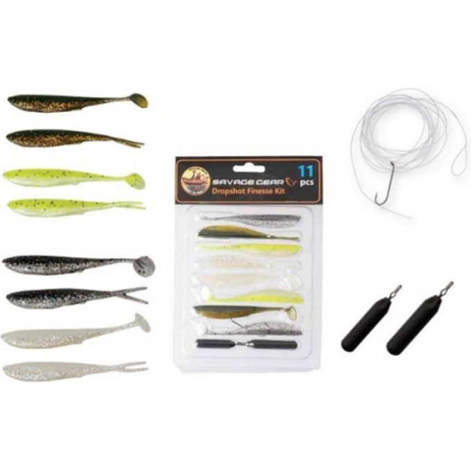Набор приманок SAVAGE GEAR Finezze Dropshot Kit 11pcs 57626 Набор приманок SAVAGE GEAR Finezze Dropshot Kit 11pcs 57626