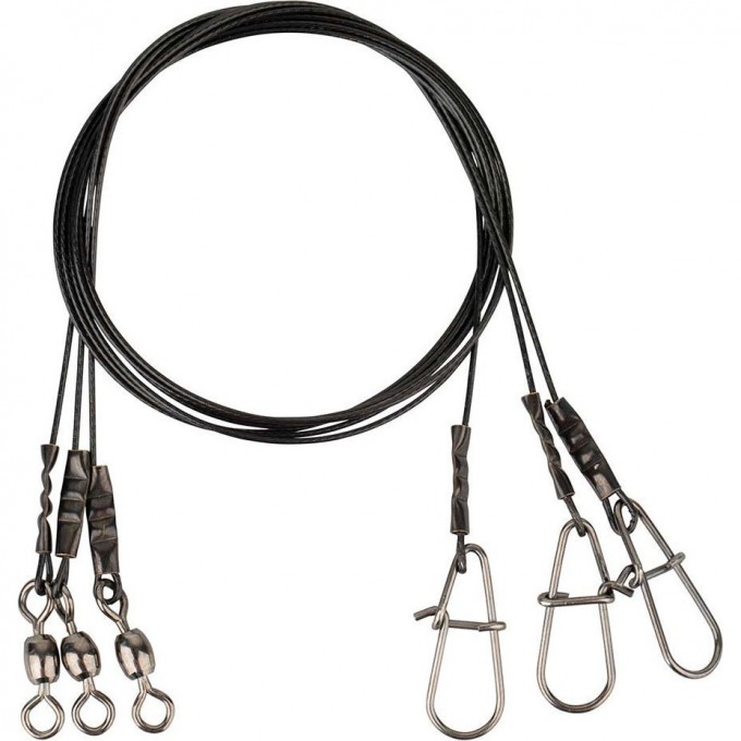 Поводки SAVAGE GEAR Black7 Trace 30cm 0.45mm 11kg Swivel/Needle Snap 3pcs 54863 Поводки SAVAGE GEAR Black7 Trace 30cm 0.45mm 11kg Swivel/Needle Snap 3pcs 54863