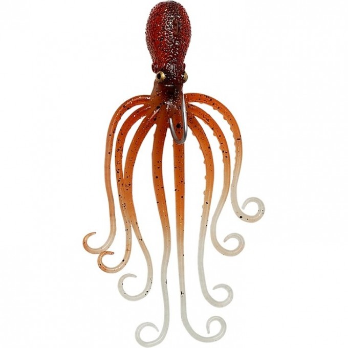 Приманка SAVAGE GEAR 3D Octopus 35g 10cm Brown Glow 63881 Приманка SAVAGE GEAR 3D Octopus 35g 10cm Brown Glow 63881