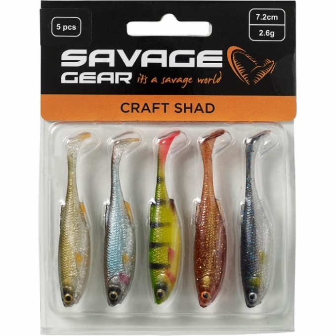 Приманка SAVAGE GEAR Craft Shad 7.2cm 2.6g Clear Water Mix 5pcs 74094 Приманка SAVAGE GEAR Craft Shad 7.2cm 2.6g Clear Water Mix 5pcs 74094