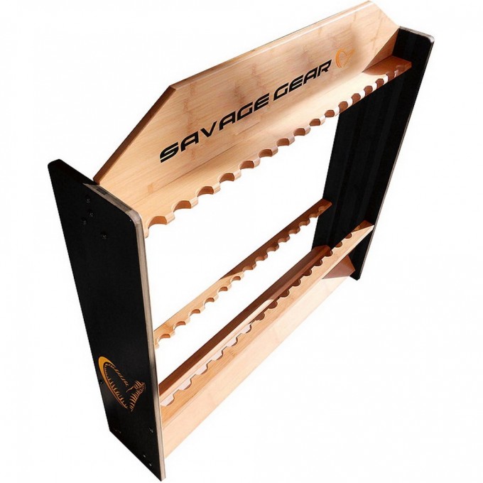 Стойка для удилищ SAVAGE GEAR Wooden 24 Rod Stand 48878 Стойка для удилищ SAVAGE GEAR Wooden 24 Rod Stand 48878