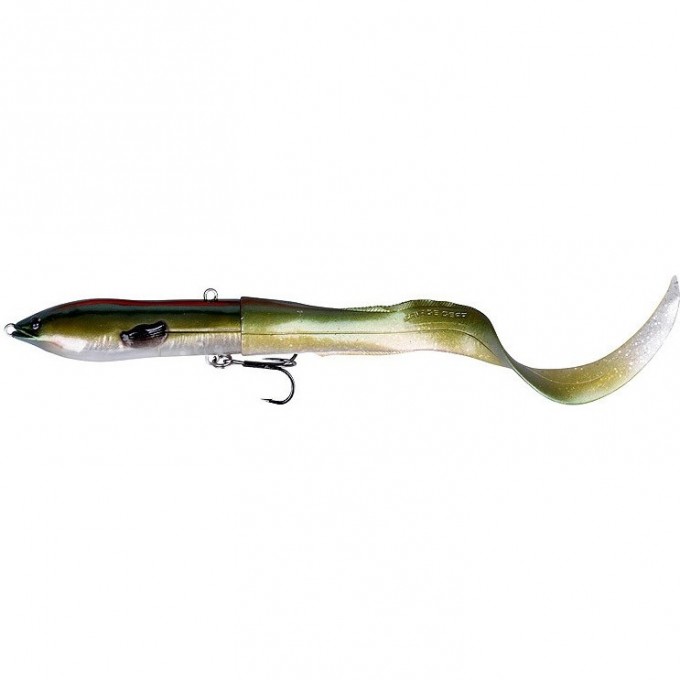 Воблер SAVAGE GEAR 3D Hard Eel Tail Bait 17cm 40g SS 10-Green Silver 50258 Воблер SAVAGE GEAR 3D Hard Eel Tail Bait 17cm 40g SS 10-Green Silver 50258