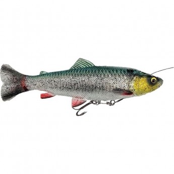 Воблер SAVAGE GEAR 4D Linethru Pulse Tail Trout 20см 102г Slow Sinking Green Silver